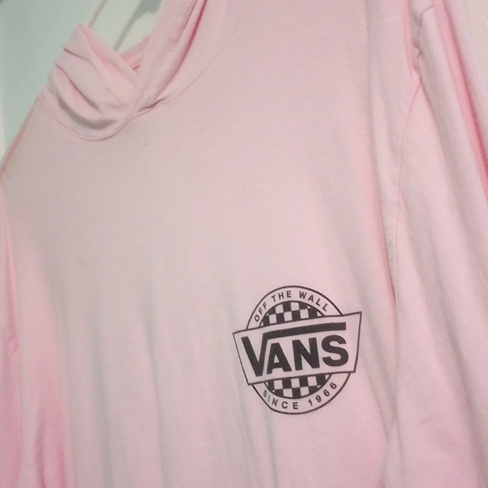 Vans Off the Wall Since 1966 Mens Light Pink Graphic Hooded Long Sleeve - Picture 3 of 6